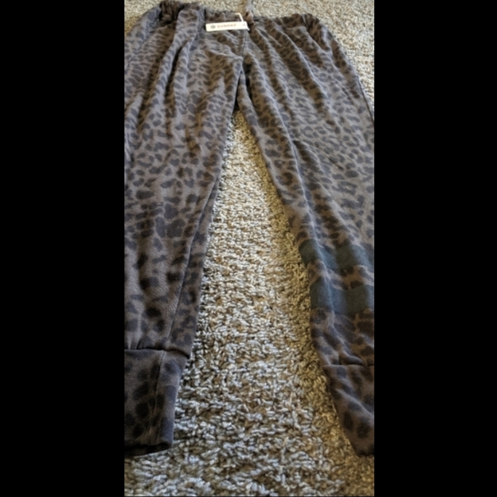 Sundry cheetah sweat pants